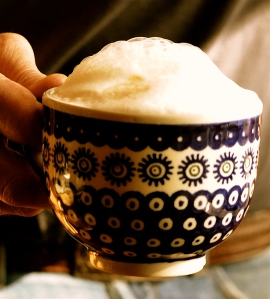 Latte foam. Photo by Lene pels Jørgensen